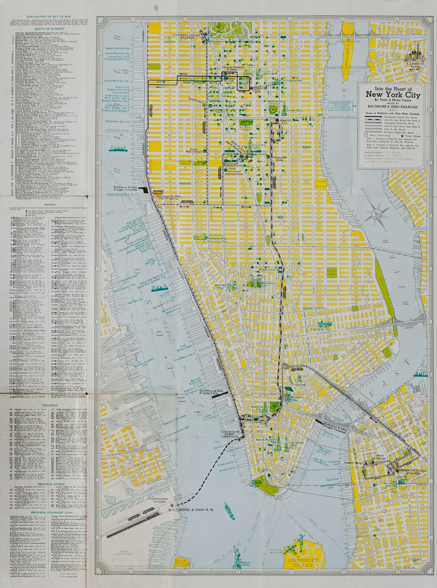 A Guide to and From New York Baltimore & Ohio Train Connection Travel Brochure
