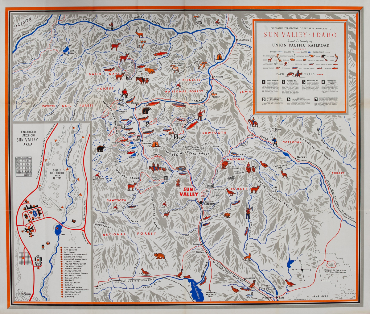 Union Pacific Sun Valley Idaho Travel Brochure