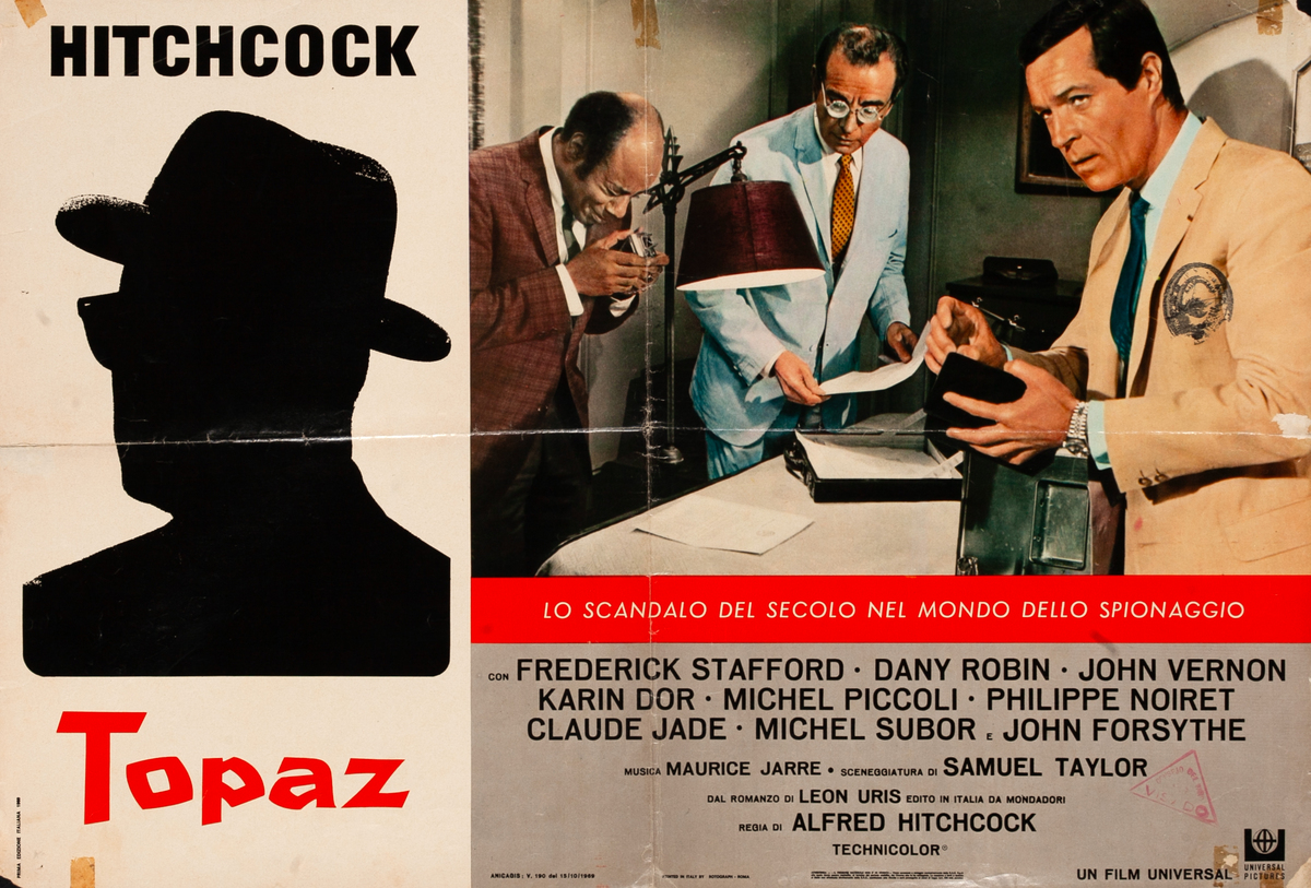Alfred Hitchcock's Topaz Italian photobusta poster set