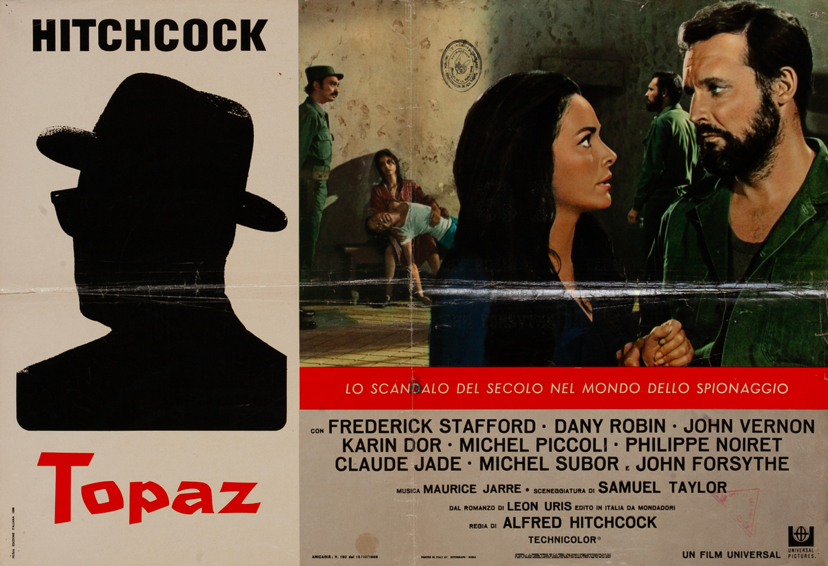 Alfred Hitchcock's Topaz Italian photobusta poster set