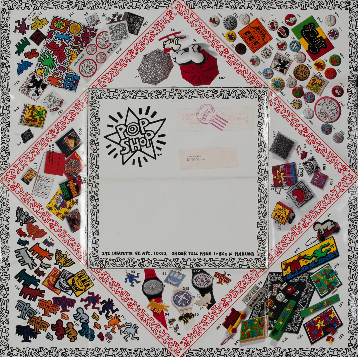 Keith Haring Pop Shop Mailer Poster with Order Form