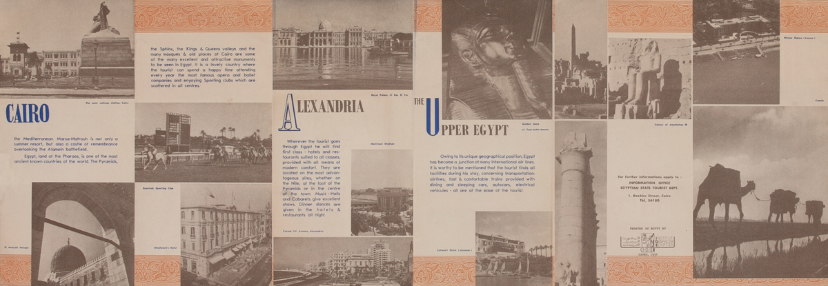 Egpyt Travel Brochure Poster The Sphinx