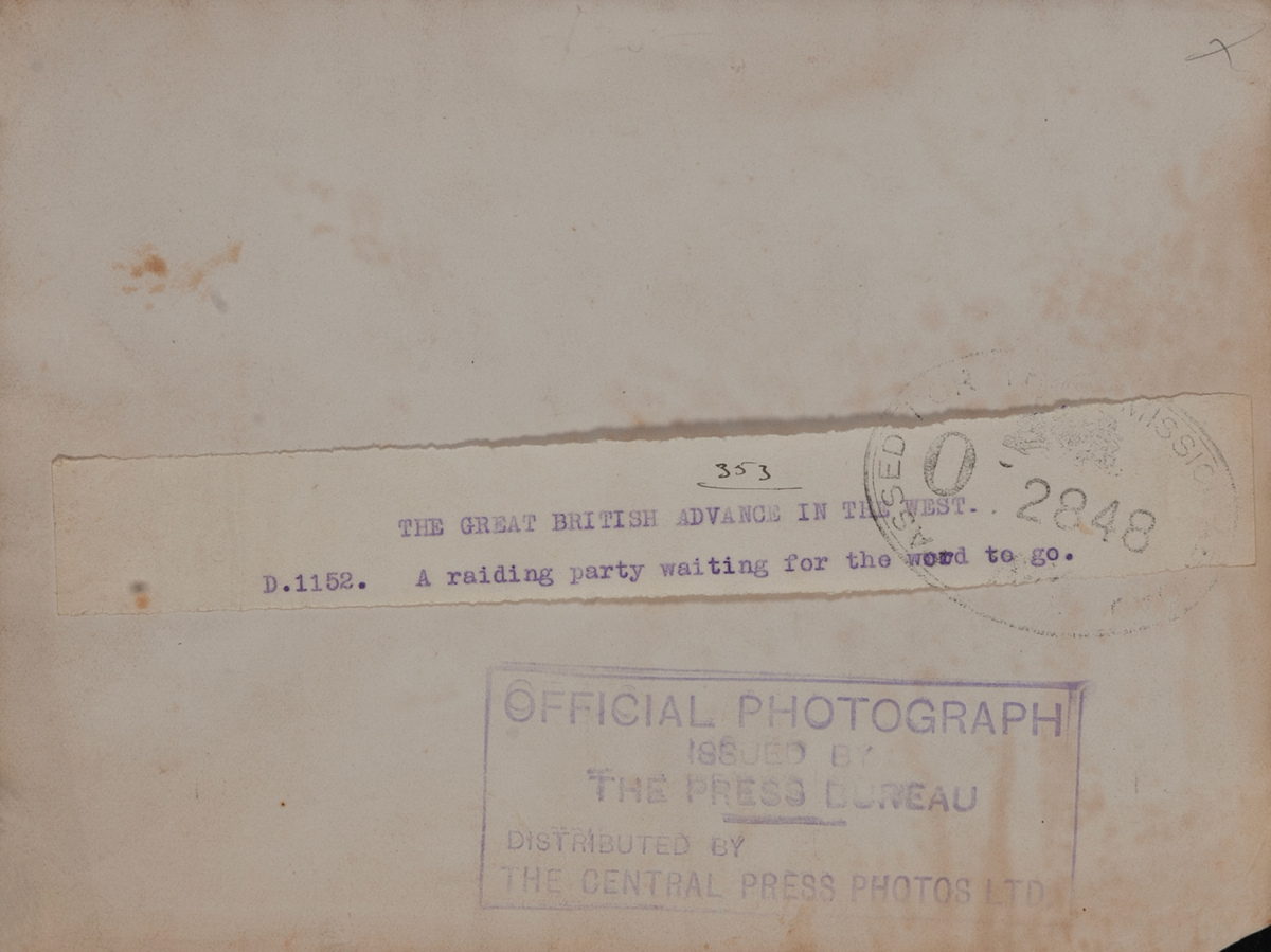The Great British Advance in the West, Original WWI Trench Photo 