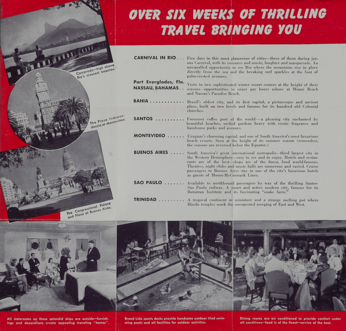 Carnival in Rio  Moore-McCormack Line Travel Brochure