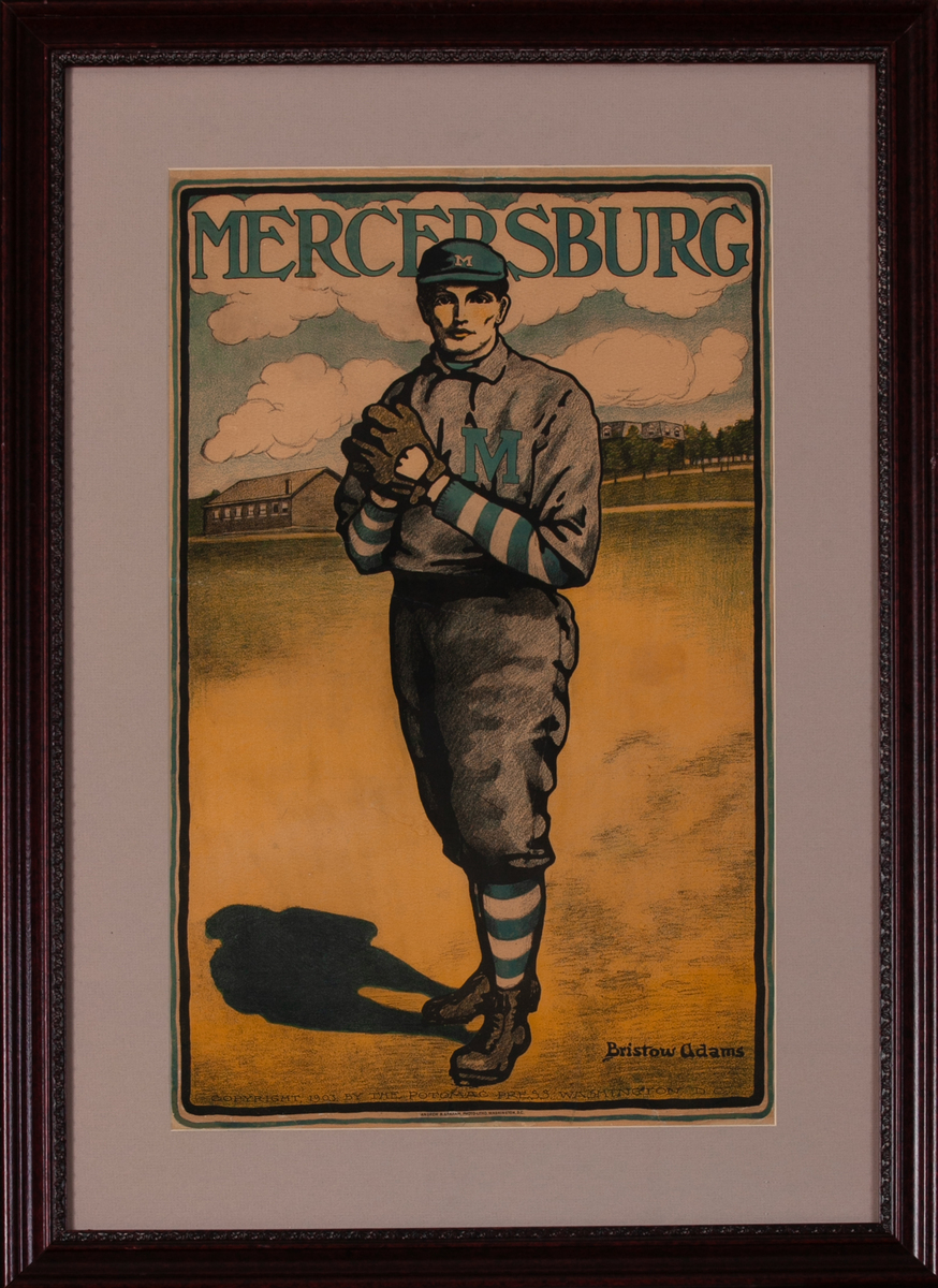 Original Turn of the Century Mercersburg Baseball Poster 