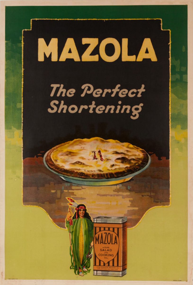 Mazola, The Perfect Shortening, Pie, Original American Advertising Poster