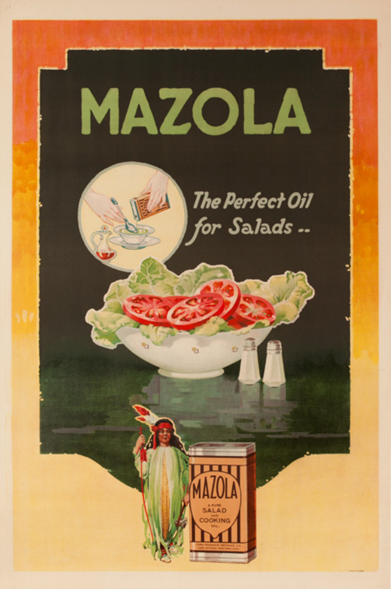 Mazola, The Perfect Oil For Salads, Original American Advertising Poster