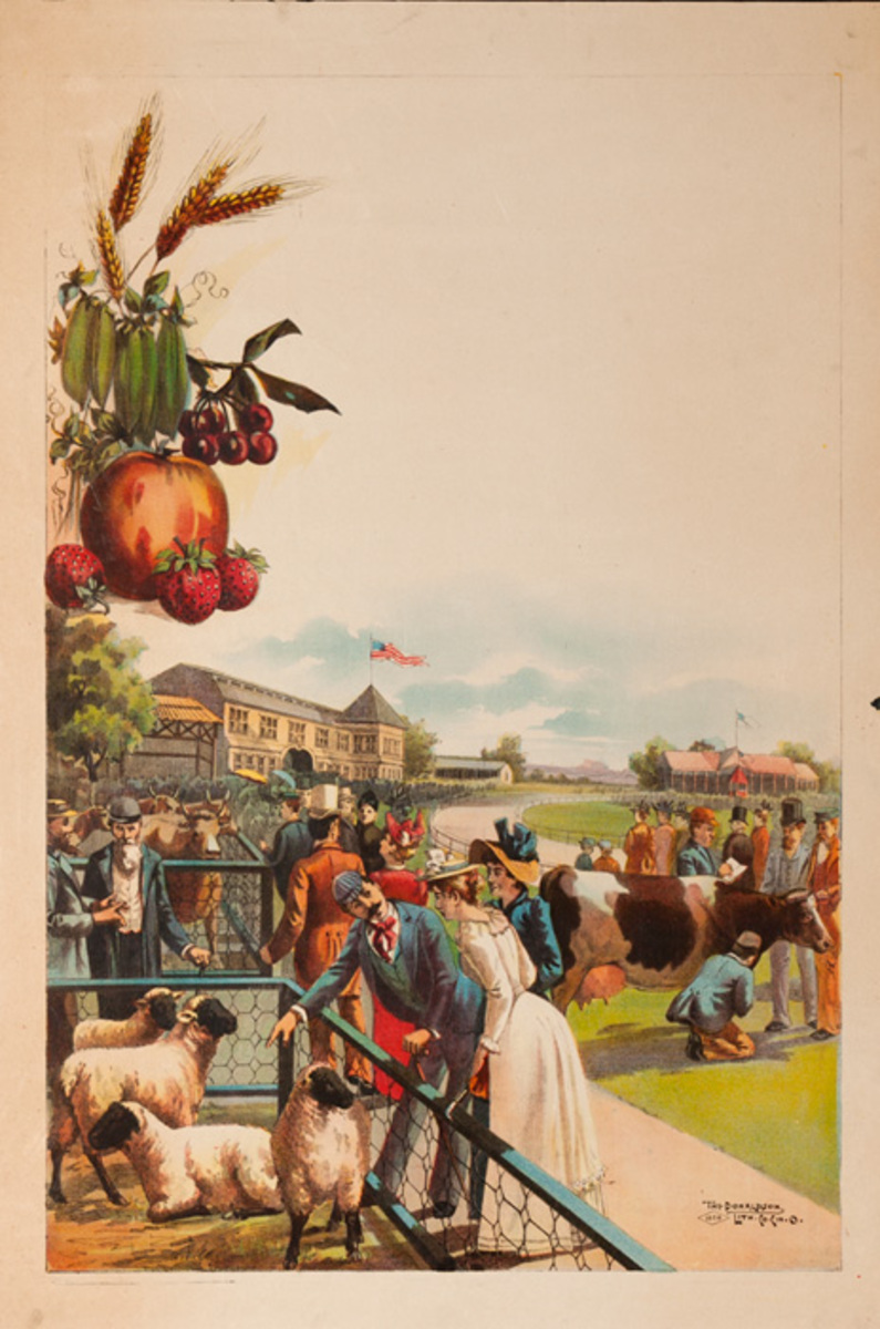 Original American Fair Poster Prize Sheep and Produce