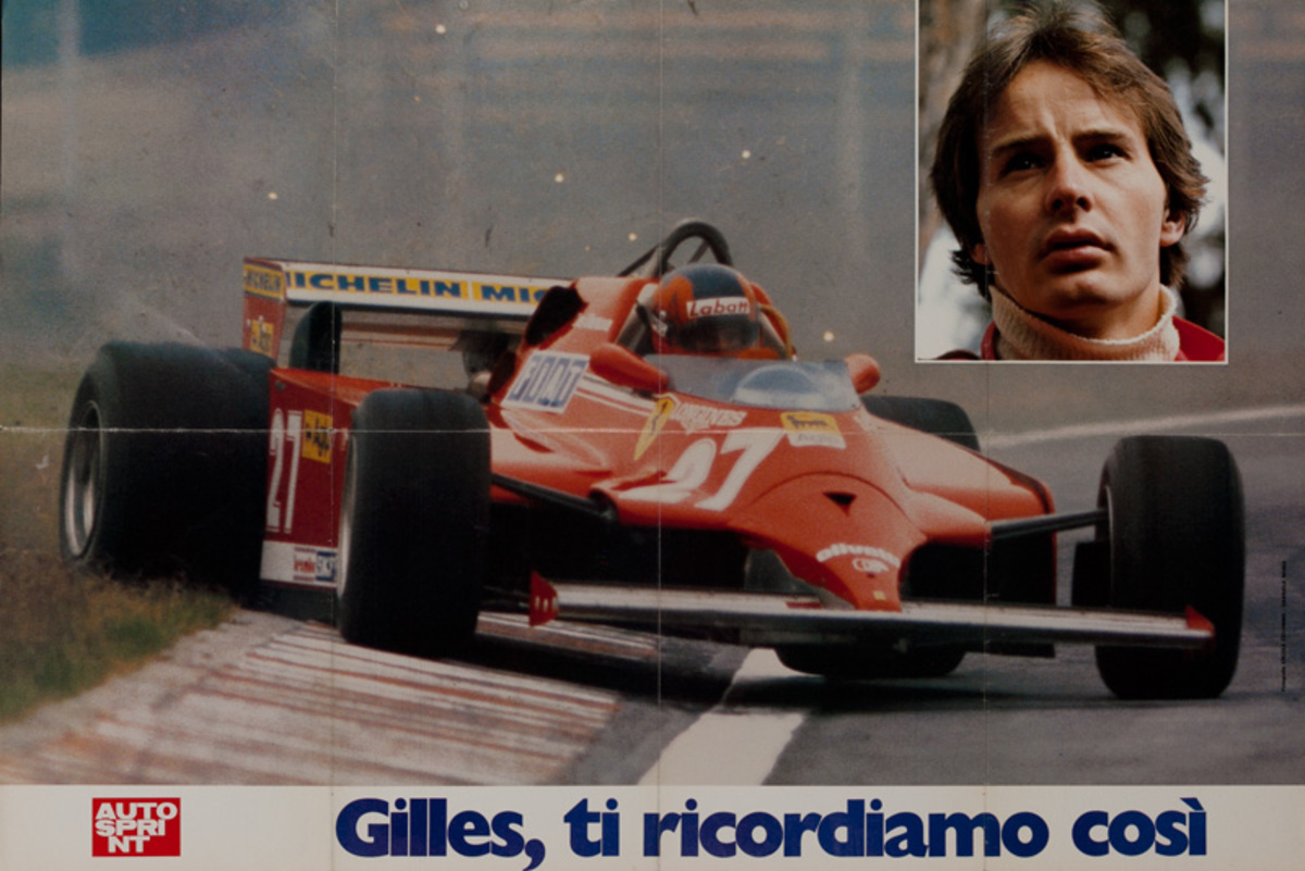 AutoSprint Original FI Racing Poster, Gilles, ti ricorfiamo cosi.