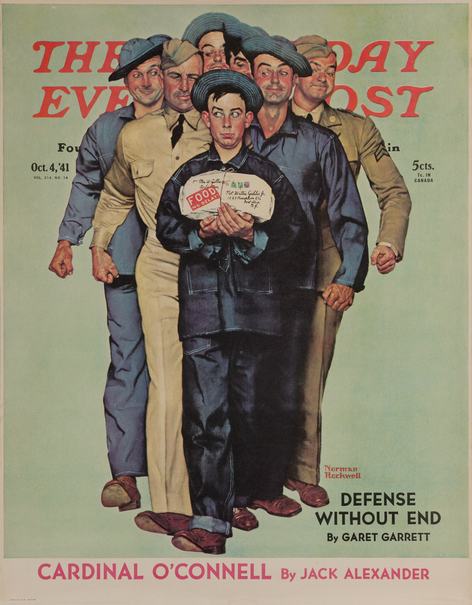 Saturday Evening Post Original Advertising Poster, Oct 4, 1941