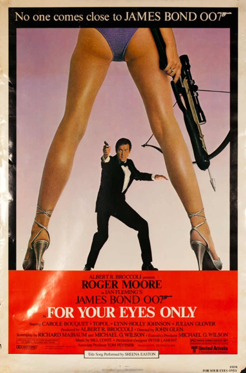 For Your Eyes Only Original James Bond 007 Movie Poster 1 Sheet