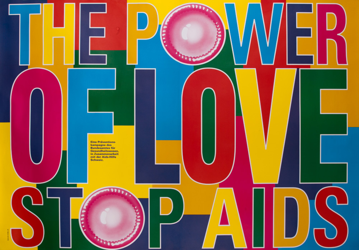 The Power of Love - Stop Aids Original Swiss Health Care Poster