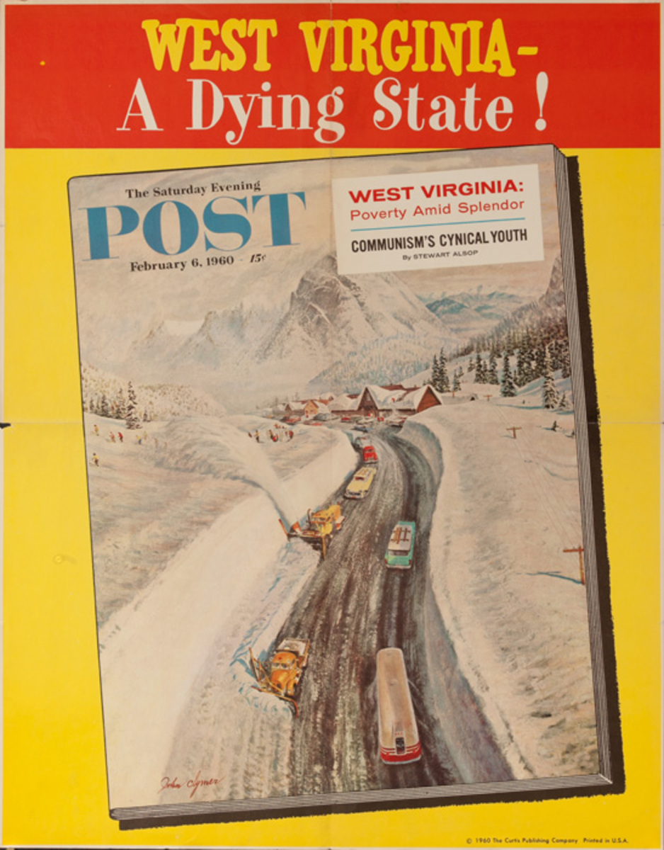 Saturday Evening Post Original Advertising Poster, Feb. 6, 1960