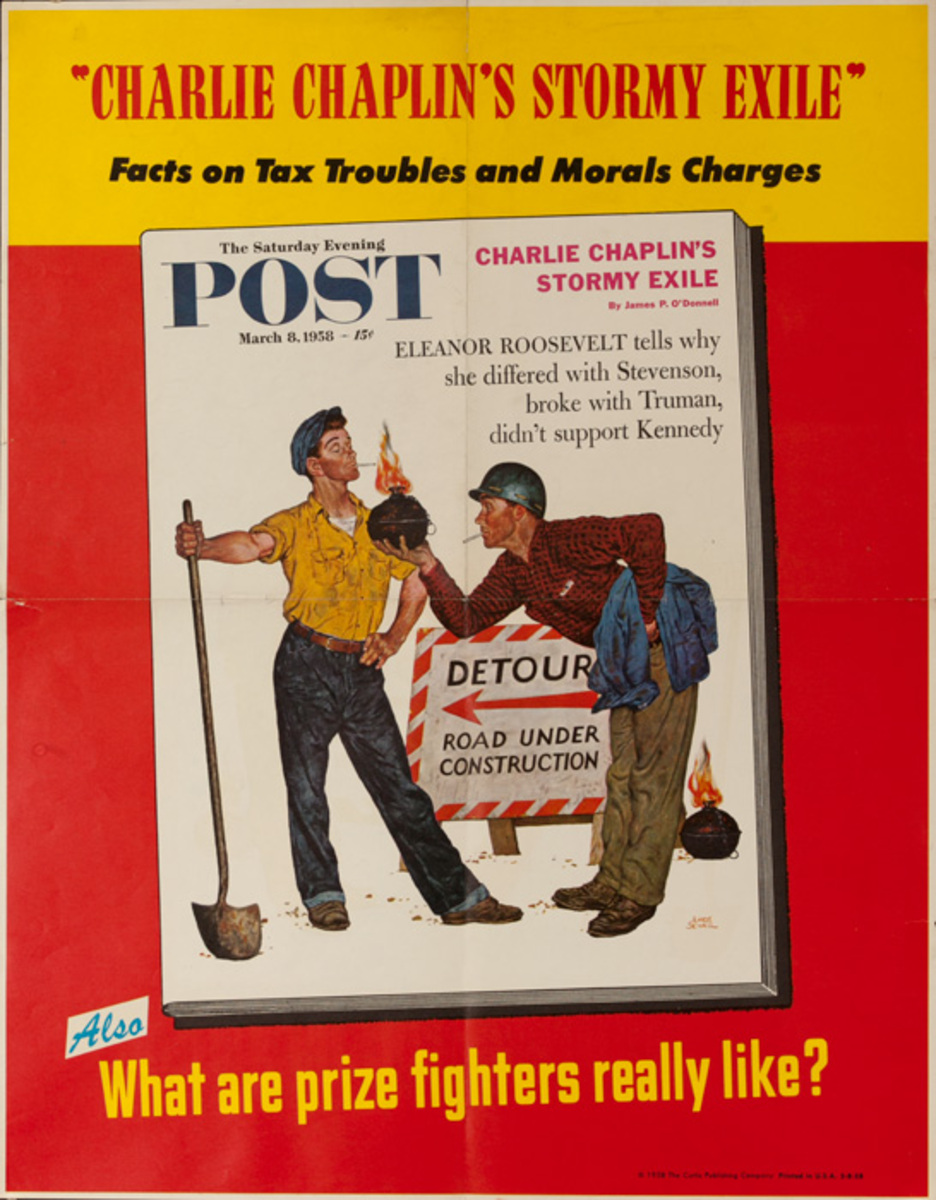 Saturday Evening Post Original Advertising Poster, March 8, 1958