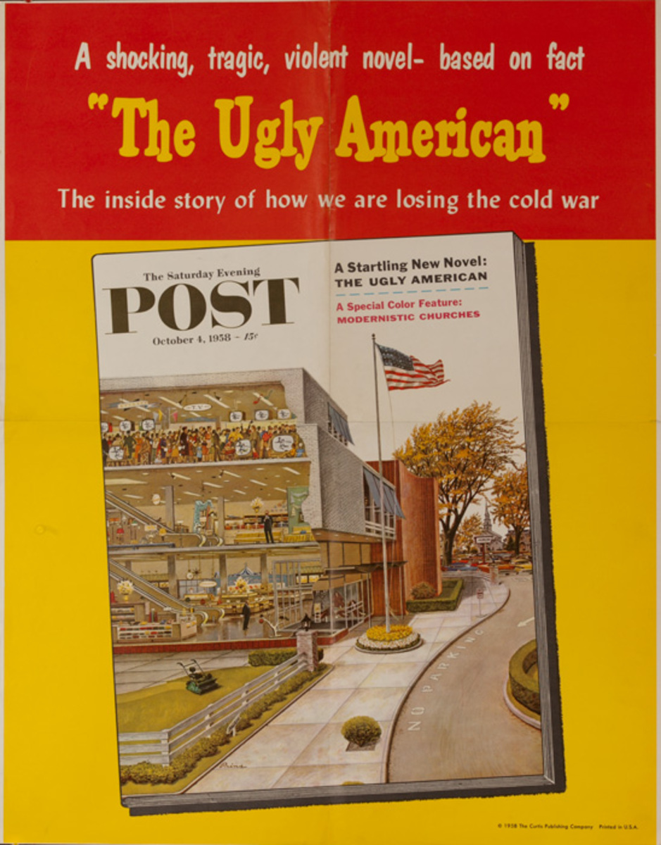 Saturday Evening Post Original Advertising Poster, Oct 4, 1958