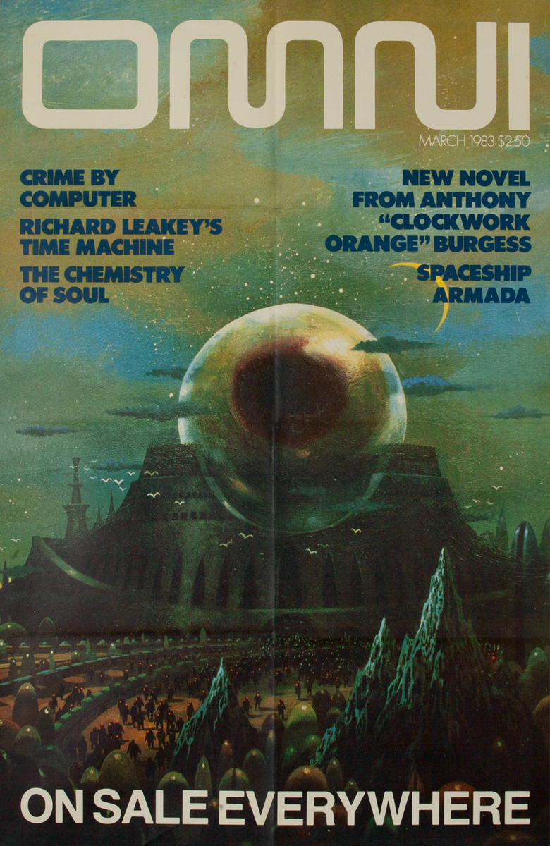 Omni Magazine Original Literary Poster March 1983