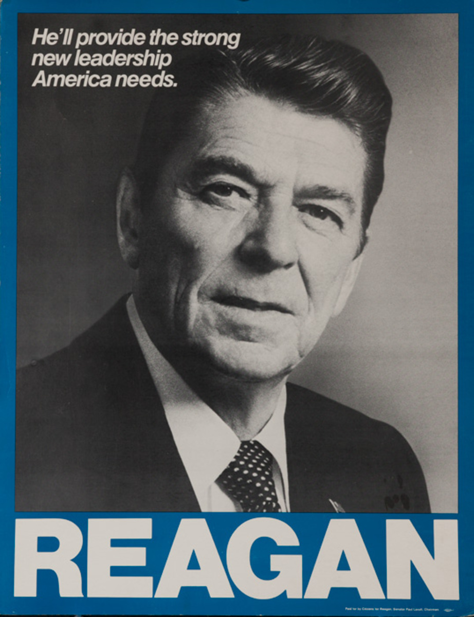 Reagan, He'll Provide Strong New Leadership Original Campaign Poster