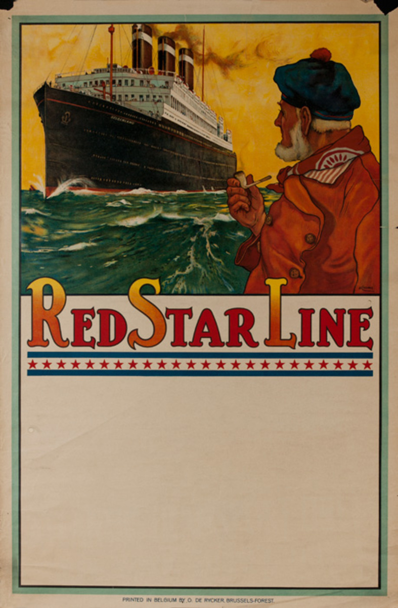 Red Star Line Original Belgenland Original Travel Poster