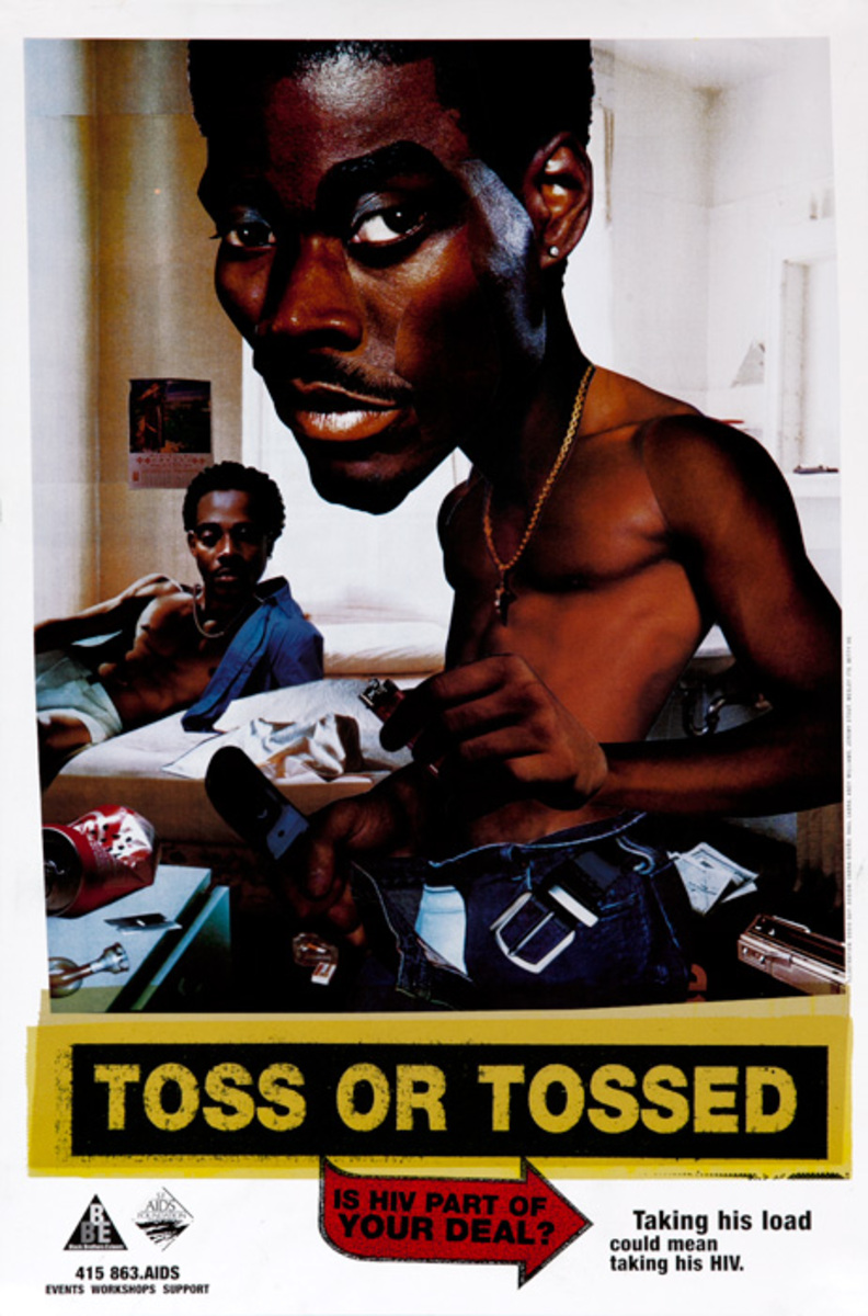 Toss or Tossed Original San francisco HIV Aids Health Education Poster