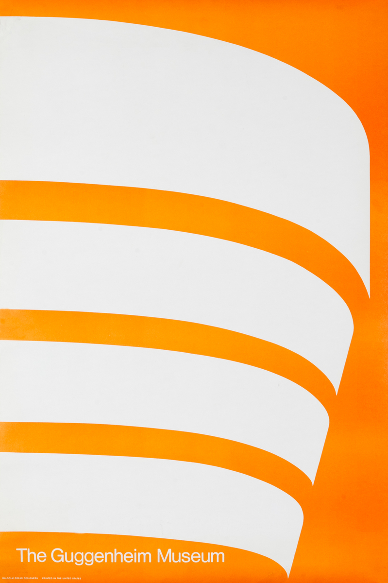 Guggenheim Museum Poster Grear Orange