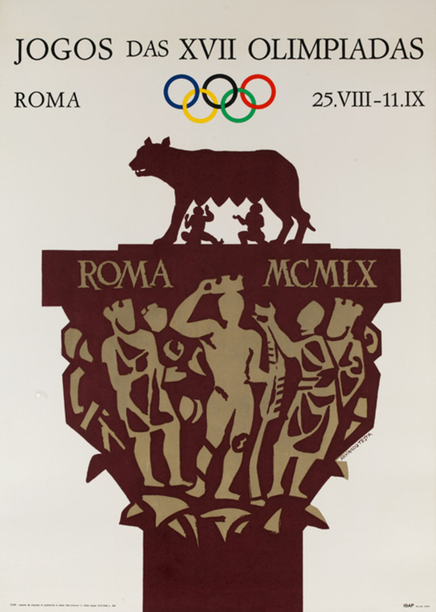 Roma Original 1960 Rome, Italy Olympic Games Olympics Poster