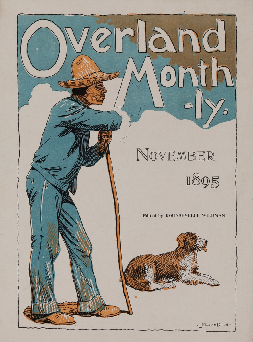 Overland Monthly November 1895 Original American Literary Poster 
