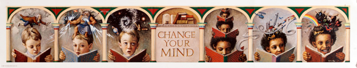 Original Children's Book Council, Book Week Poster, Change Your Mind