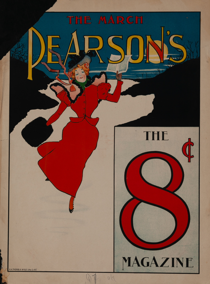 The March Pearson's 8 cents Original American Literary Poster
