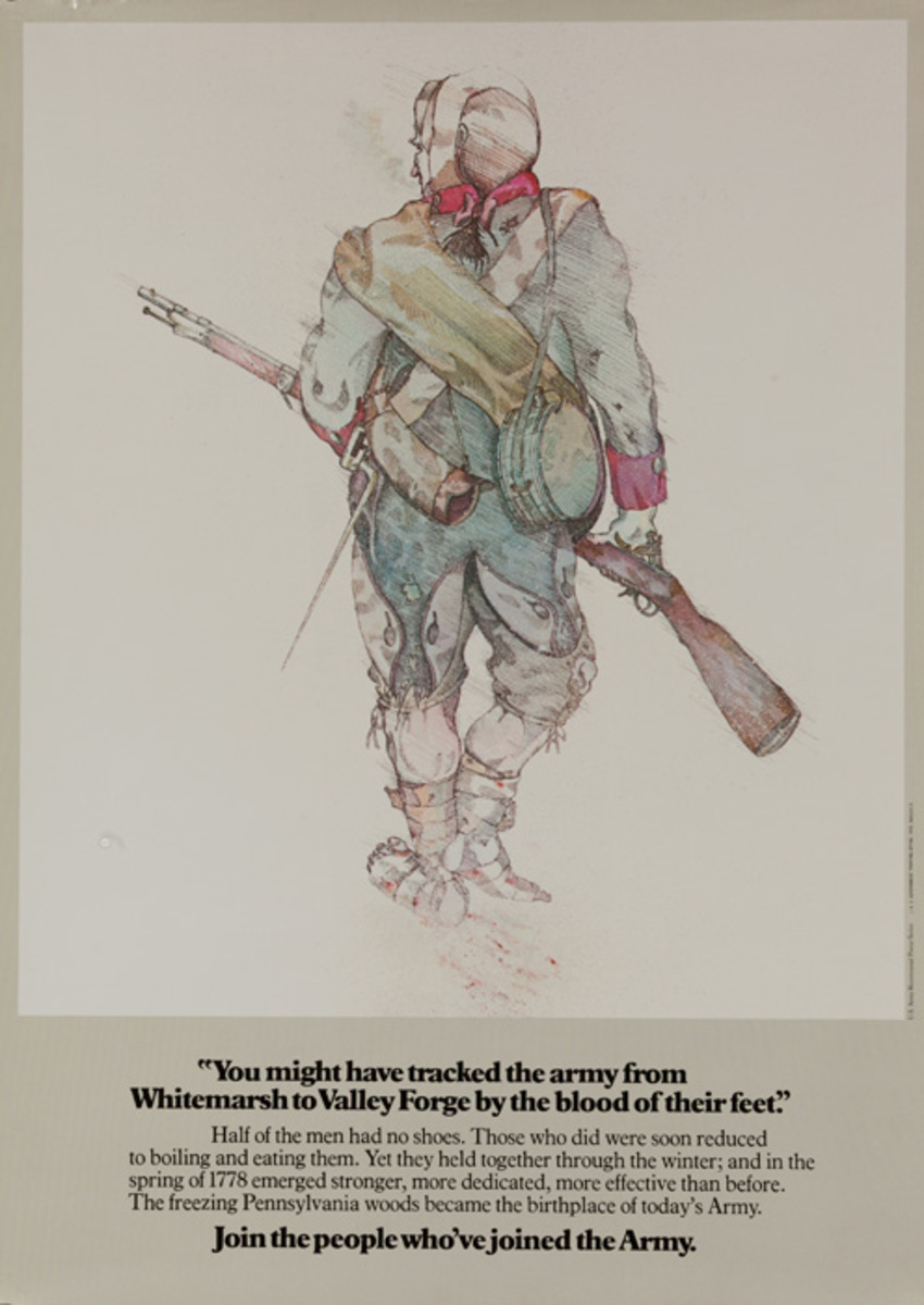 Join The People Who've Joined the Army Original US Vietnam War Era Recruiting Poster, Valley Forge