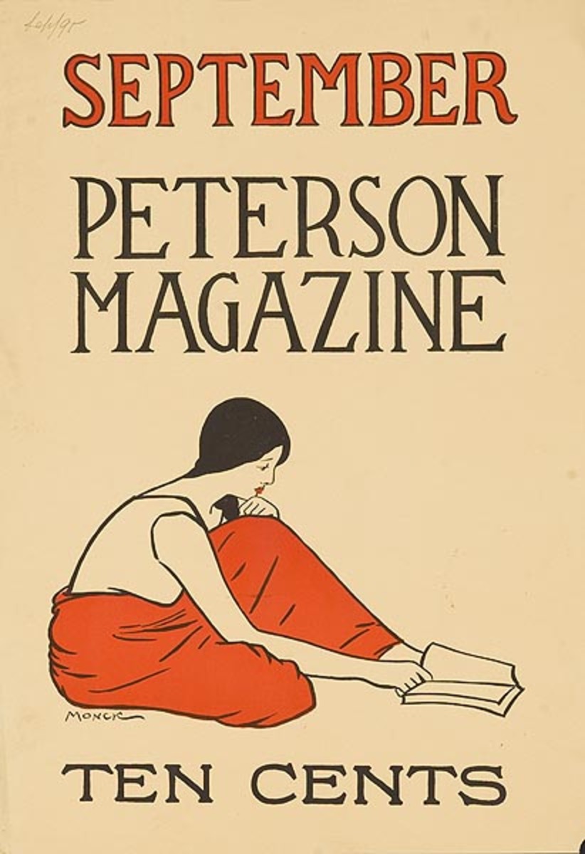 September Pererson Magazine Original American Literary Poster