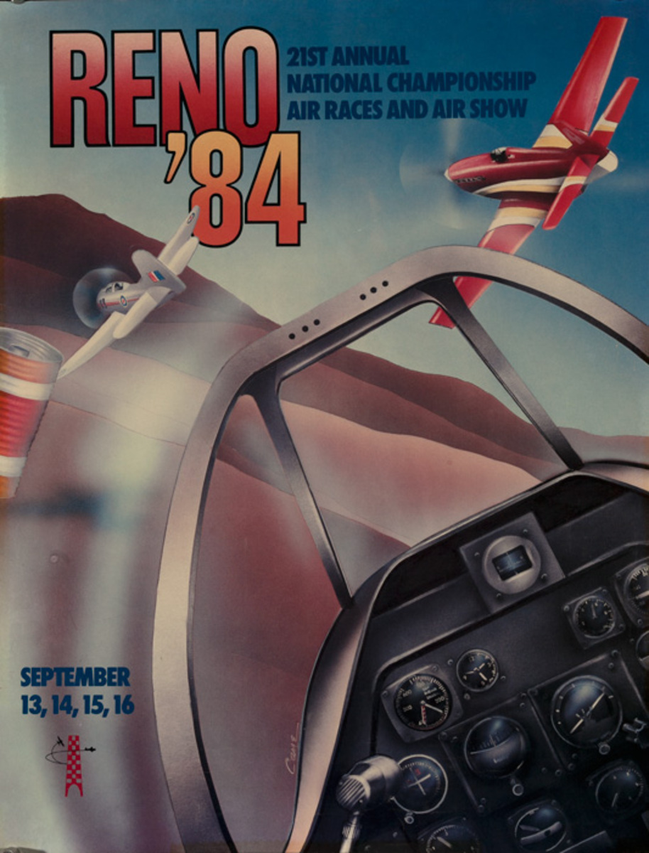 Reno Nevada Original 1984 National Air Races Poster