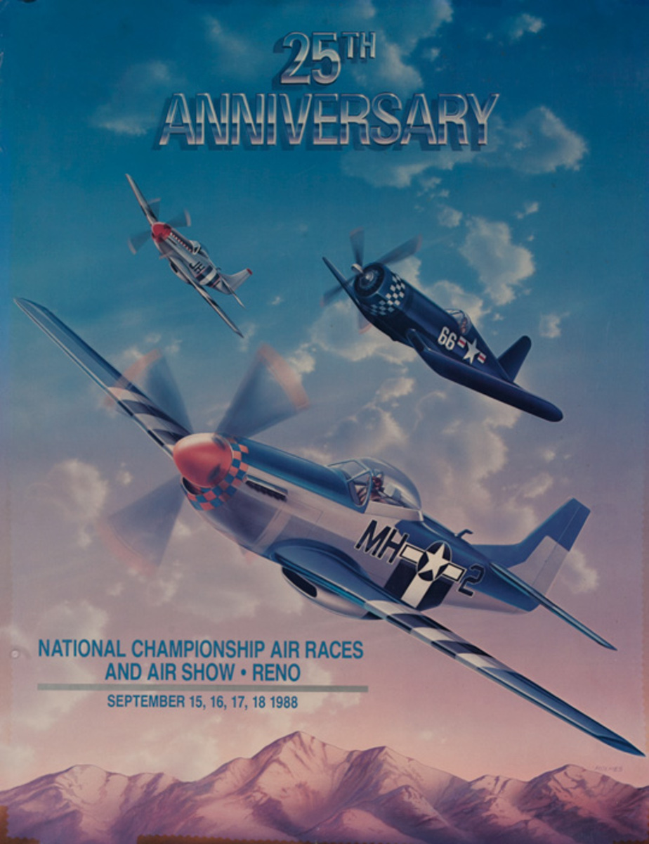Reno Nevada Original 1988 National Air Races Poster