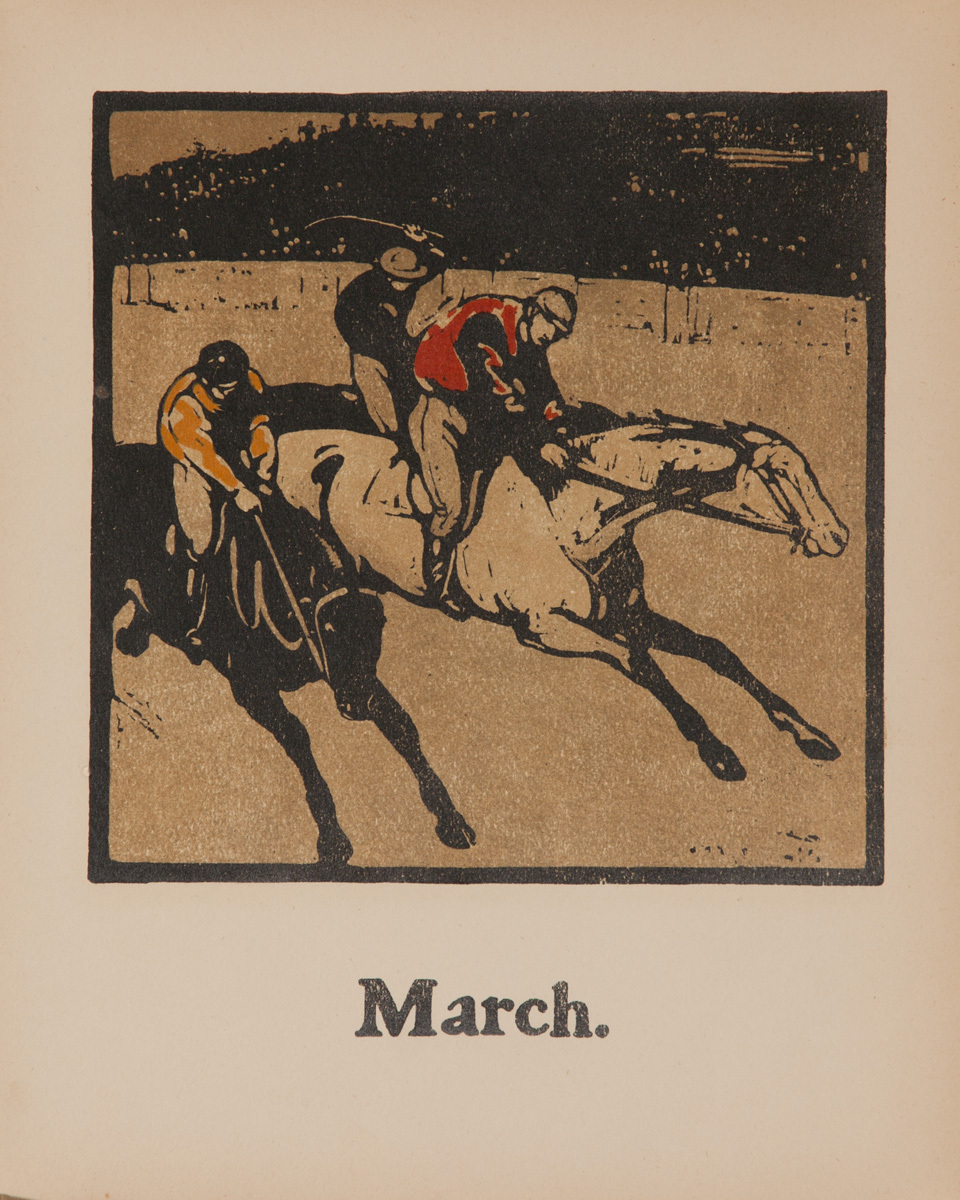 March Horse Racing - Original Sports Print
