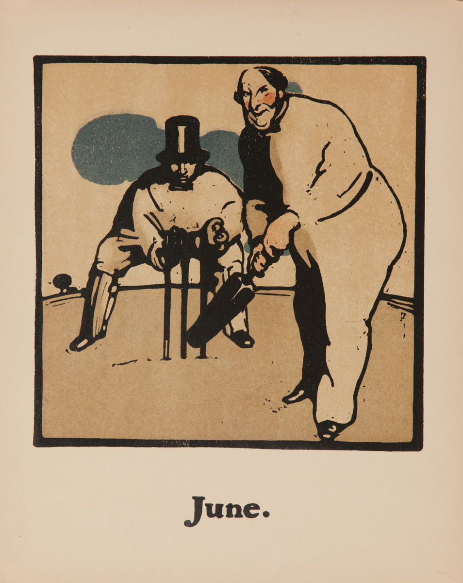 June Cricket -  Original Sports Print