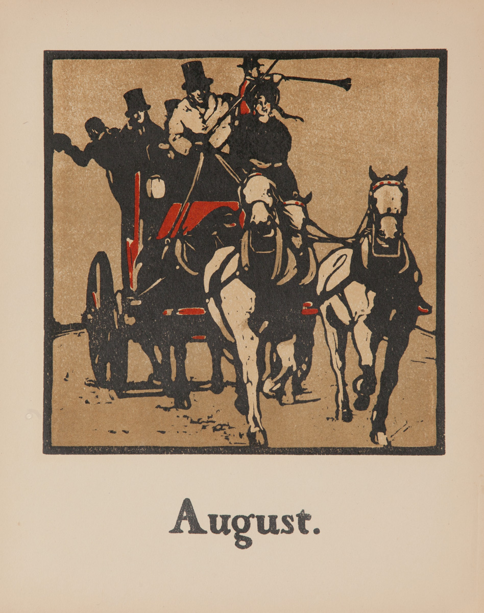 August Carriage -  Original Sports Print