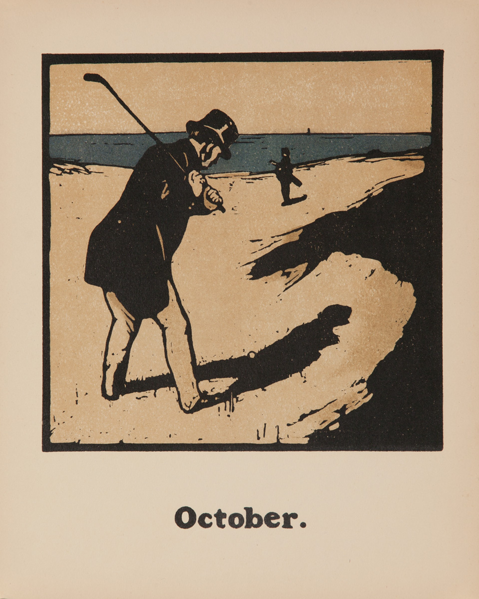 October Golf -  Original Sports Print