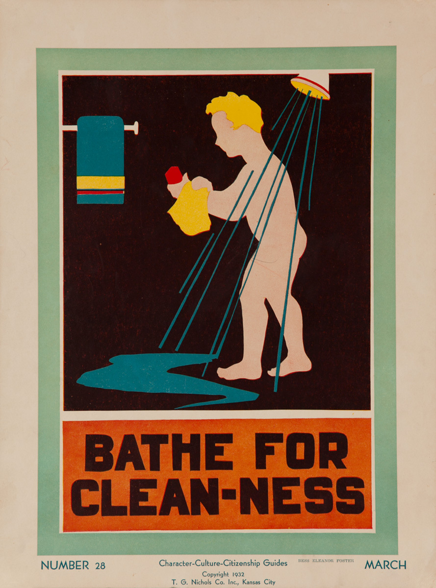 Bathe for Clean-Ness<br>Character Culture Citizenship Guides Poster #28
