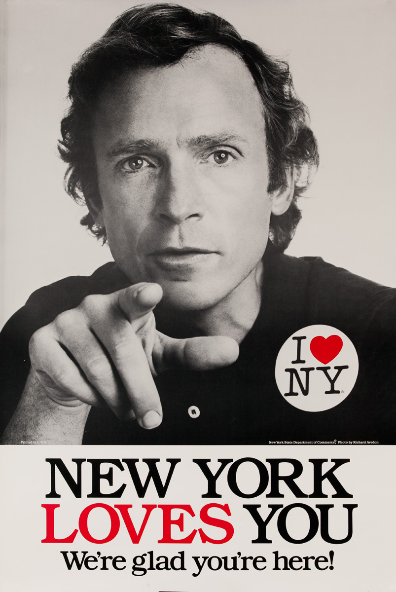 I Love NY Original New York Travel Poster, Dick Cavett