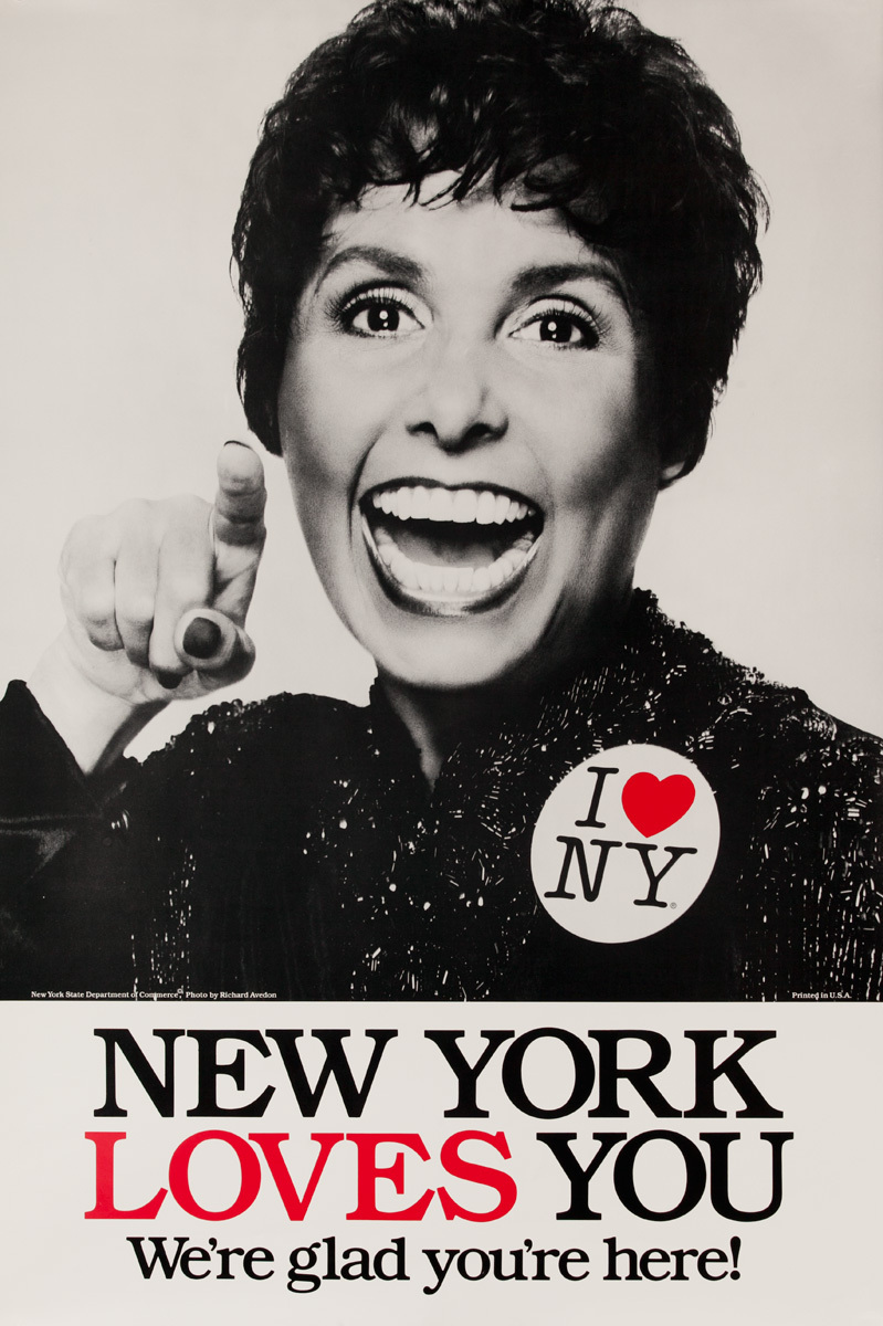 I Love NY Original New York Travel Poster, Lena Horne