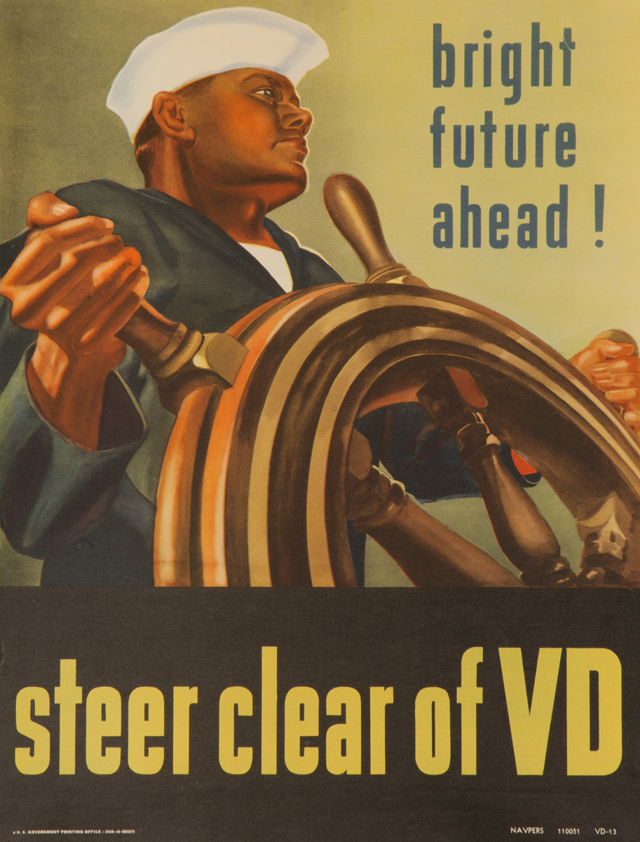 Steer Clear of VD Original American WWII Navy Health Poster
