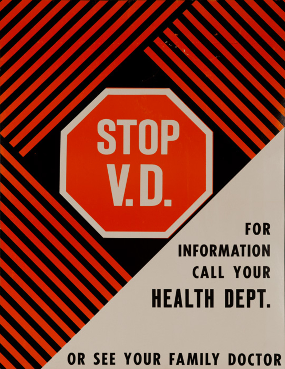 Stop VD Original Venereal Disease Health Poster