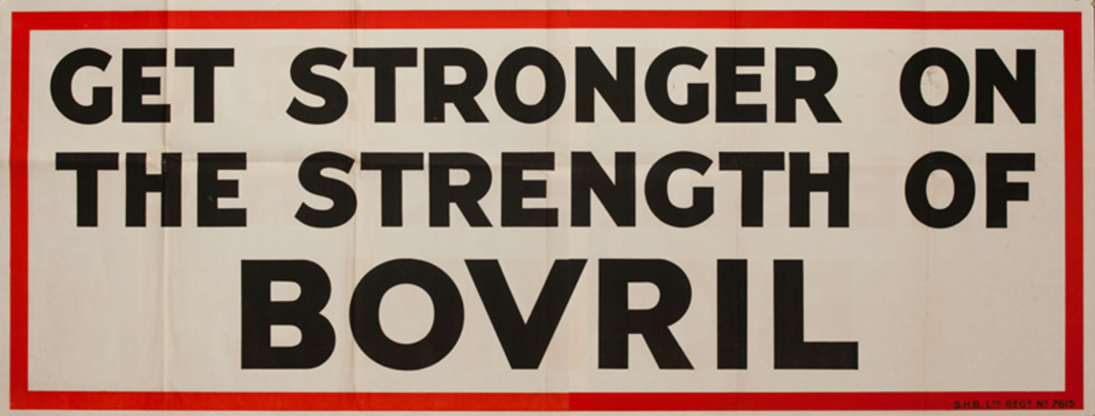 Get Stronger on the Strength of Bovril,  Original British Advertising Poster