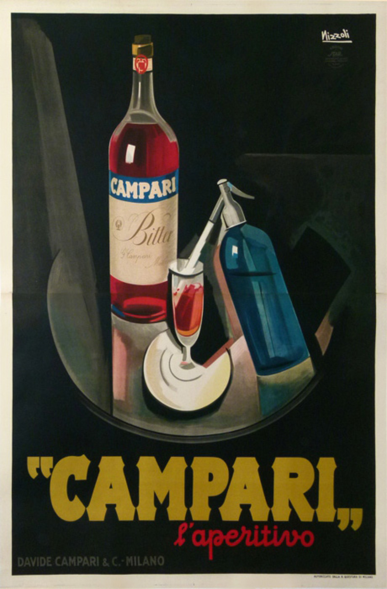 Campari l'apertif Original Italian Advertising Poster
