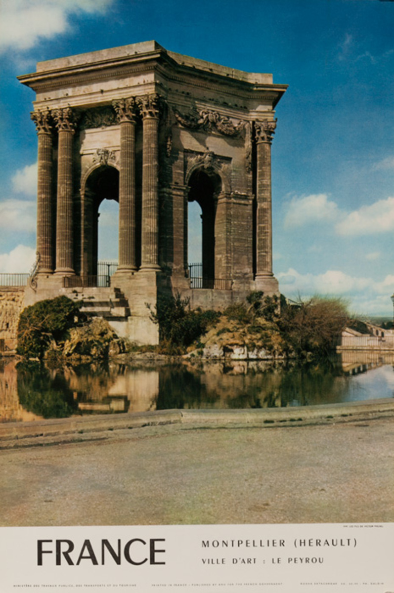 France, Montpellier, Ville d'Art, Original French Travel Poster