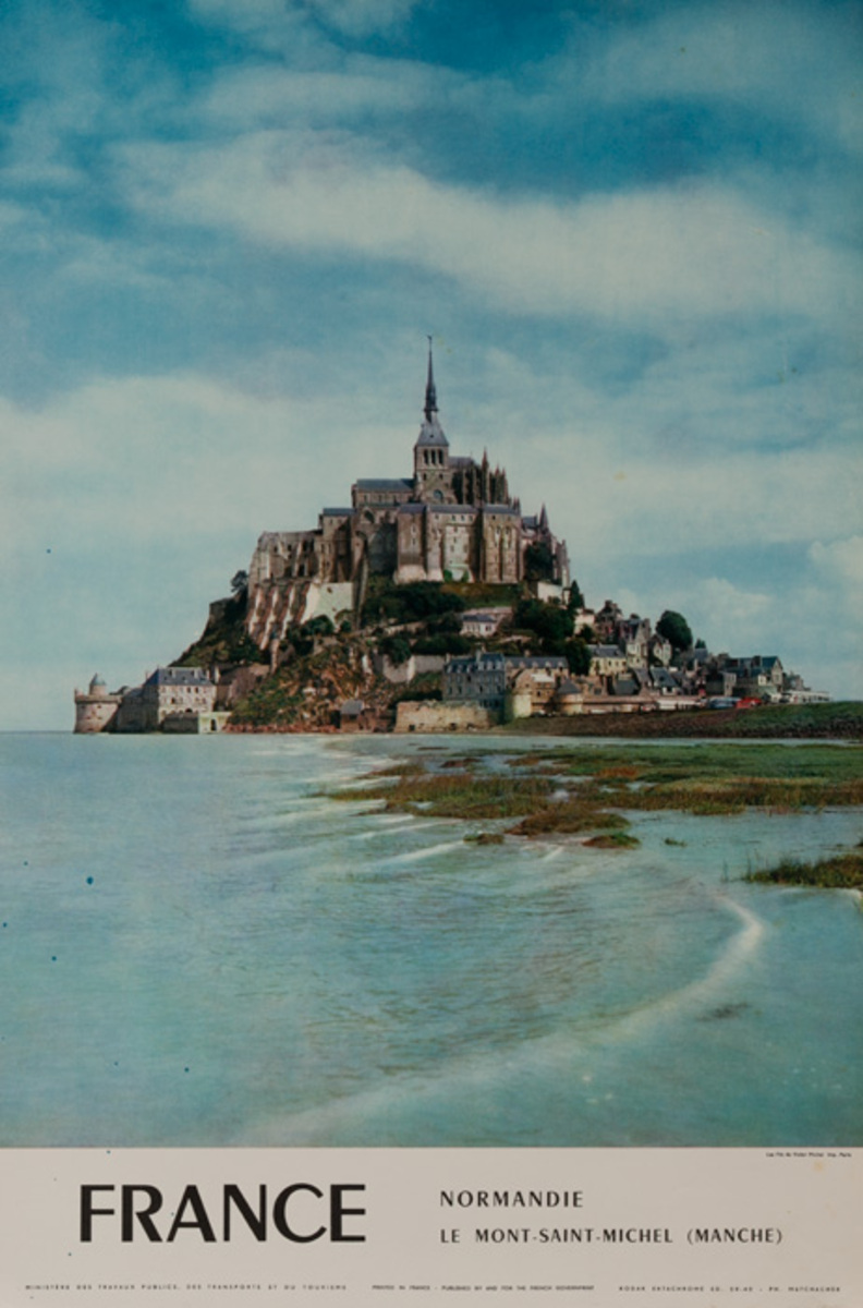 France, Normandie, Le Mont Saint Michel, Original French Travel Poster