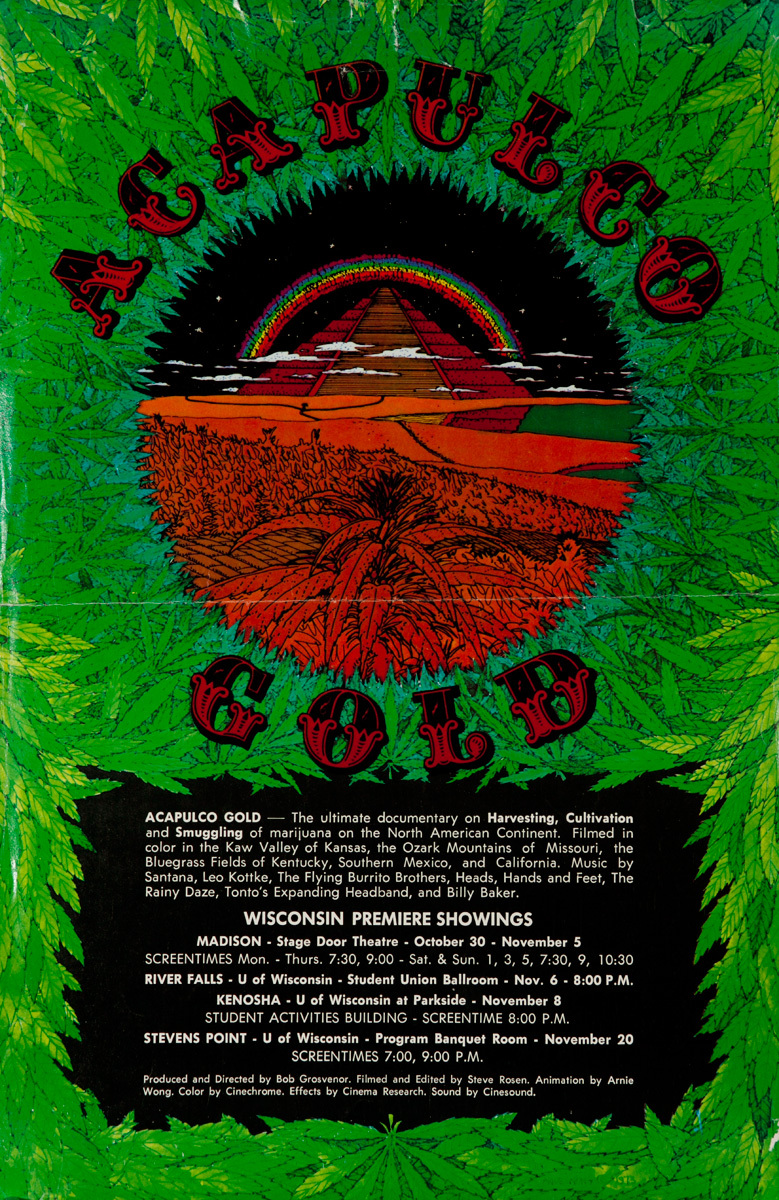 Acapulco Gold Original American Marijuana Documentary Poster