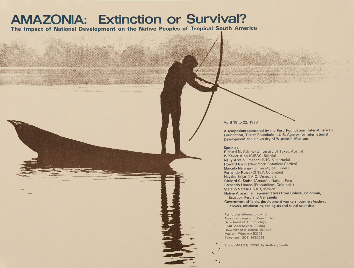 Amazonia: Extinction or Survival? Original American College Symposium Poster 