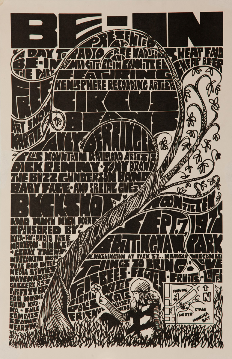Be-In Original American Protest Poster