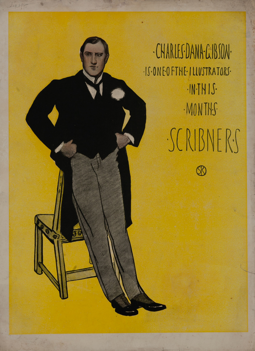 Charles Dana Gibson In this Months Scribner's Original American Literary Poster