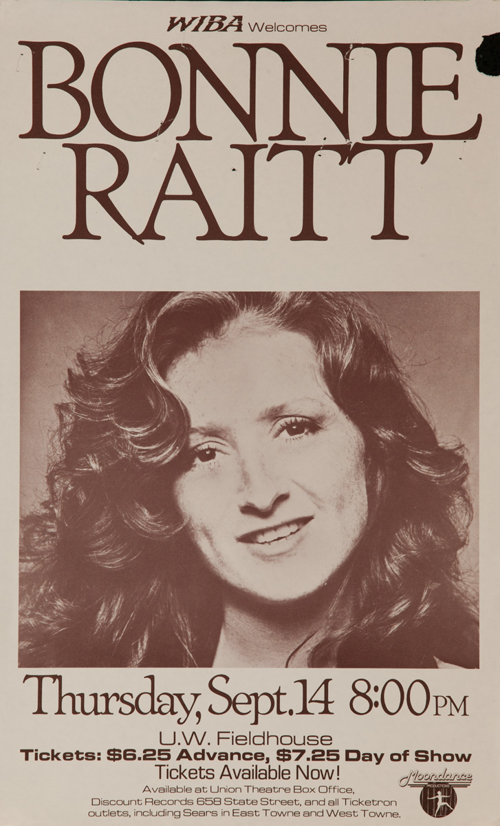 Bonnie Raitt Original American Concert Poster